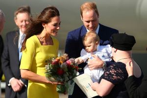 The royals arrive in Sydney - 2014 - Roksanda Ilincic dress and patent beige LK Bennett heels.jpg